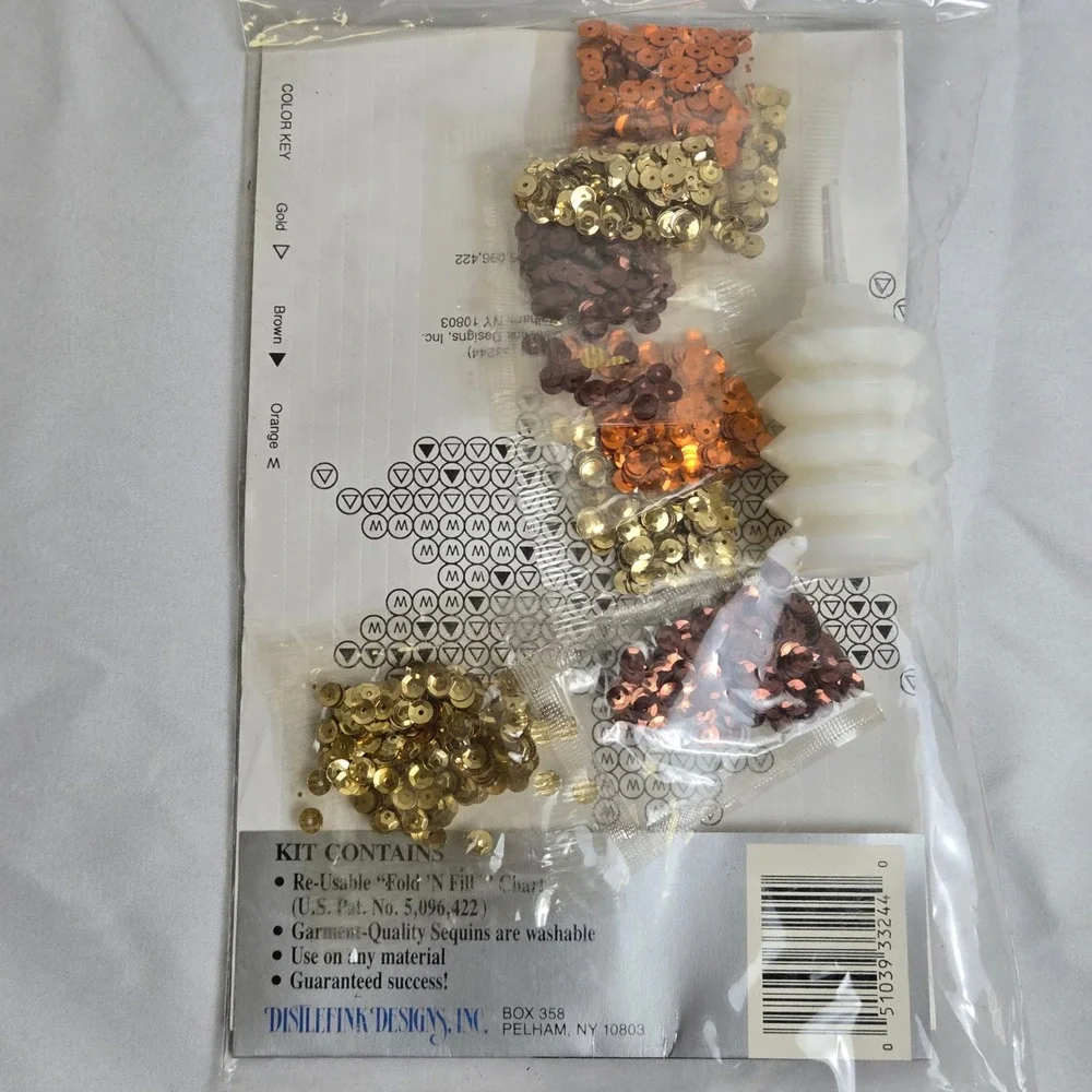 Distlefink Designs Inc. Sequin Art Kit Autumn Leaves 33244 New Sealed Vintage